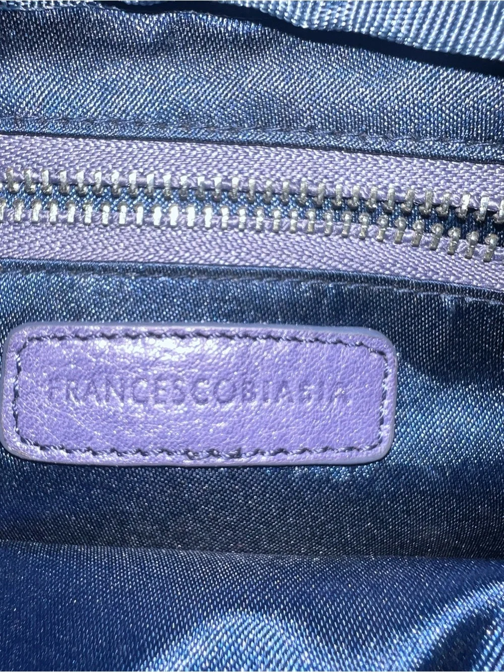 Francesco Biasia Blue or Purple Leather Pouch